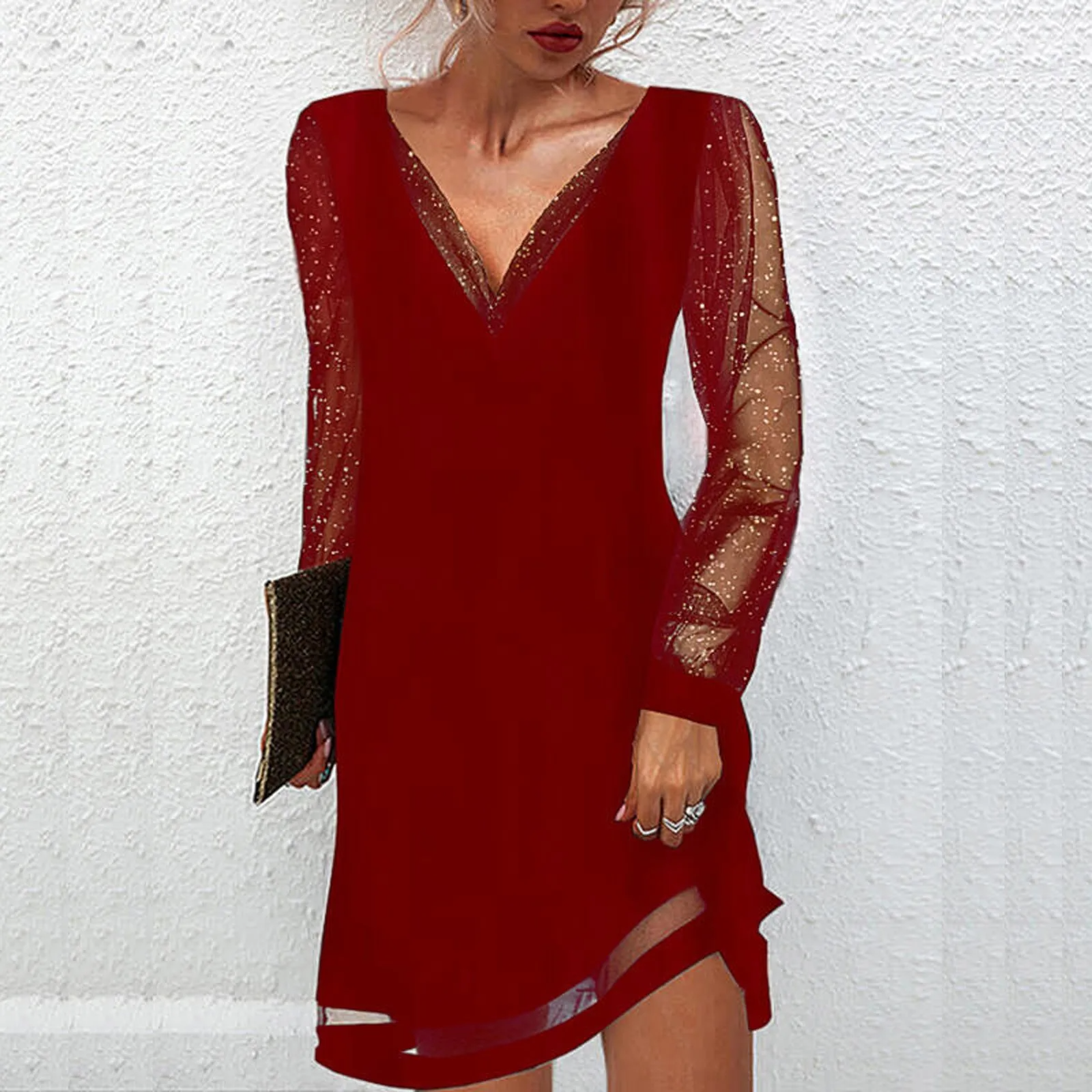 Damen - Kleid - Hochwertiger Polyester - Elegantes formelles Abendkleid - Stilvolles Design für besondere Anlässe