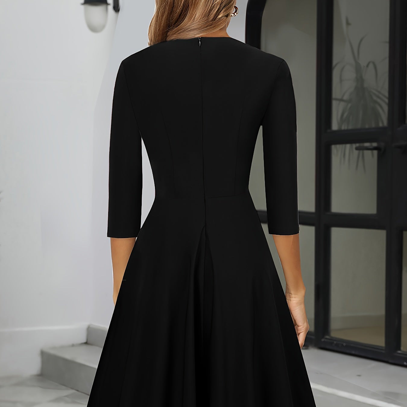 Damen - Midi Abendkleid - Stilvolles Design - Hochwertigem Material - Perfekt für besondere Anlässe