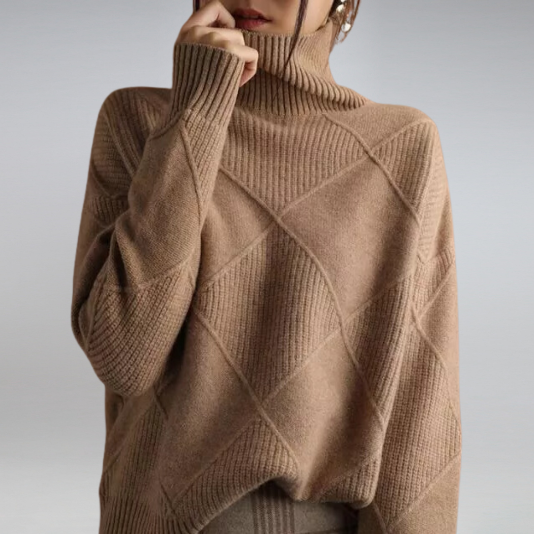 Damen - Strickpullover - Materialmix - Weicher und warmer für gemütliche Wintertage