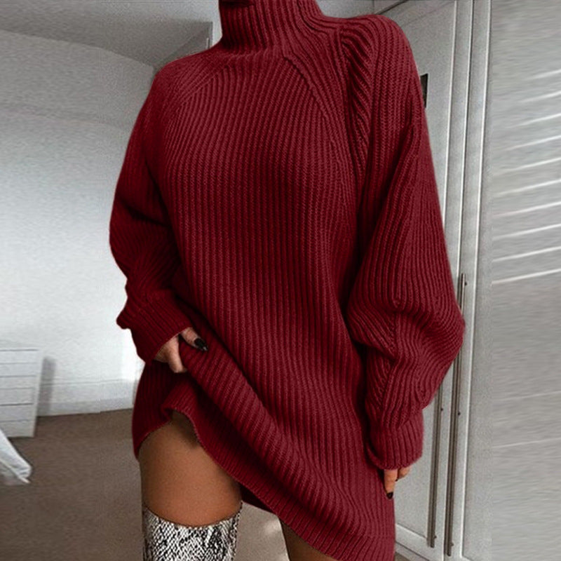 Damen - Pullover - Hohem Kragen - Raglanärmeln - Bequeme Mode für jeden Anlass