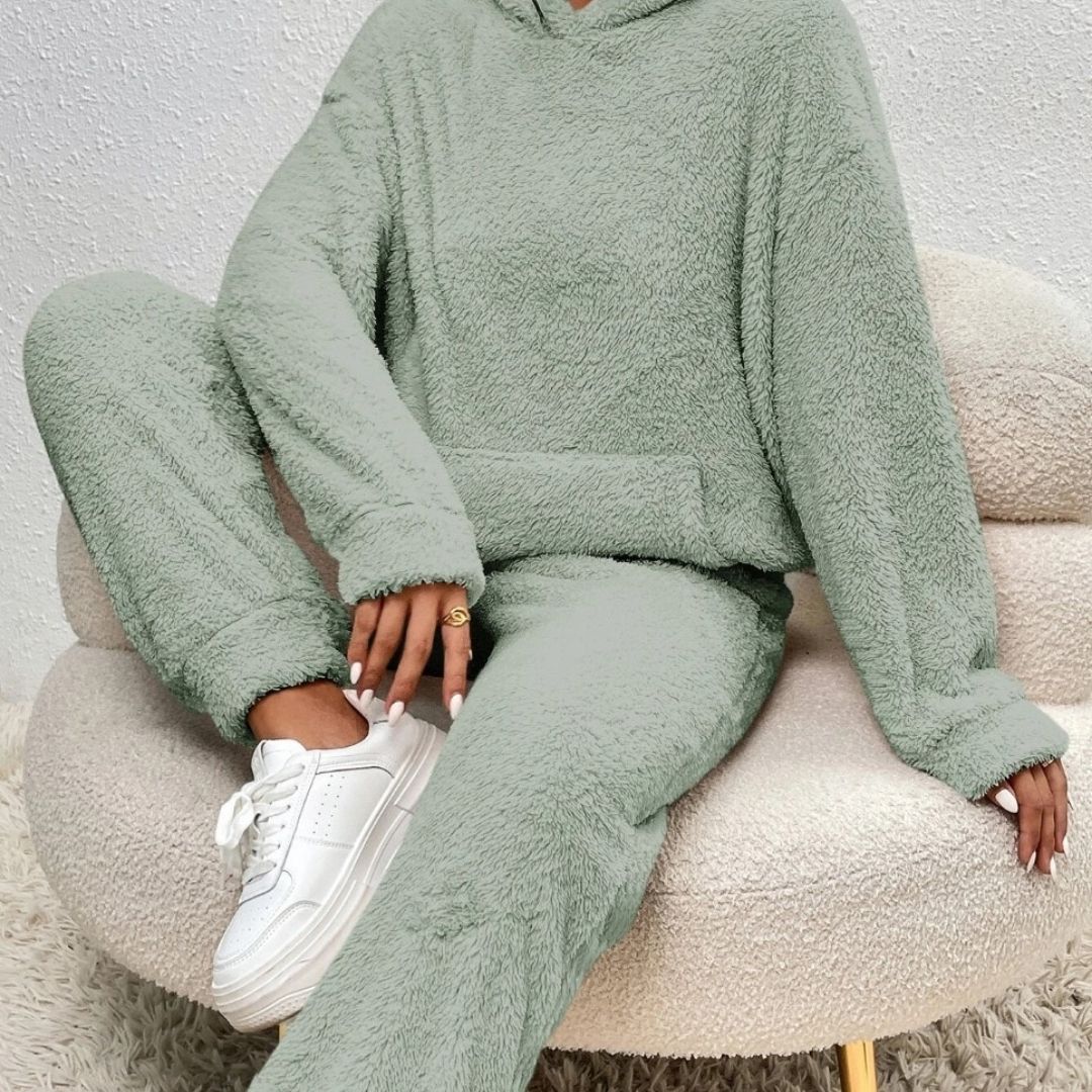 Damen - Loungewear Set - Fleece -Bequem & Warm - Winter Trainingsanzug
