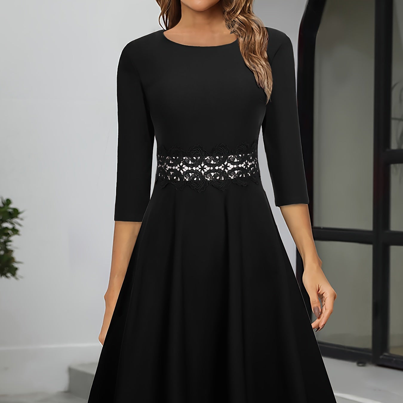 Damen - Midi Abendkleid - Stilvolles Design - Hochwertigem Material - Perfekt für besondere Anlässe