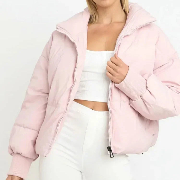 Damen - Pufferjacke - Weiches Material - Steppdesign - Stilvolle und Bequeme Winterjacke