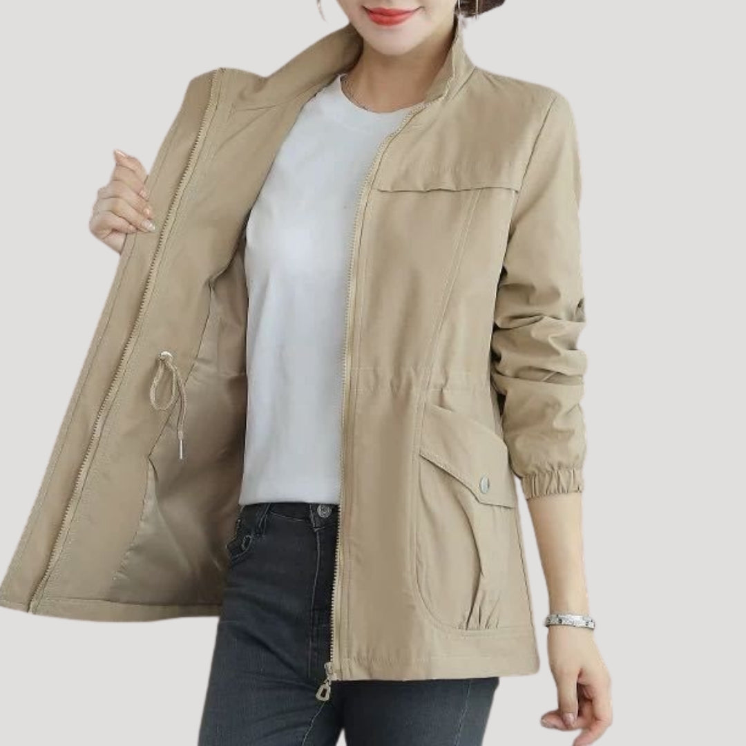 Damen - Leichte Windbreaker Jacke - Wasserdicht & Atmungsaktiv - Perfekt für Wind und Wetter