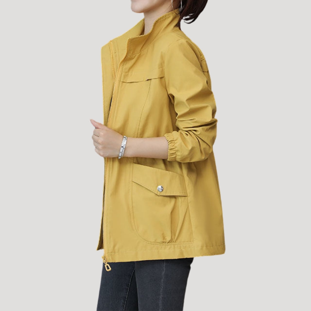 Damen - Leichte Windbreaker Jacke - Wasserdicht & Atmungsaktiv - Perfekt für Wind und Wetter