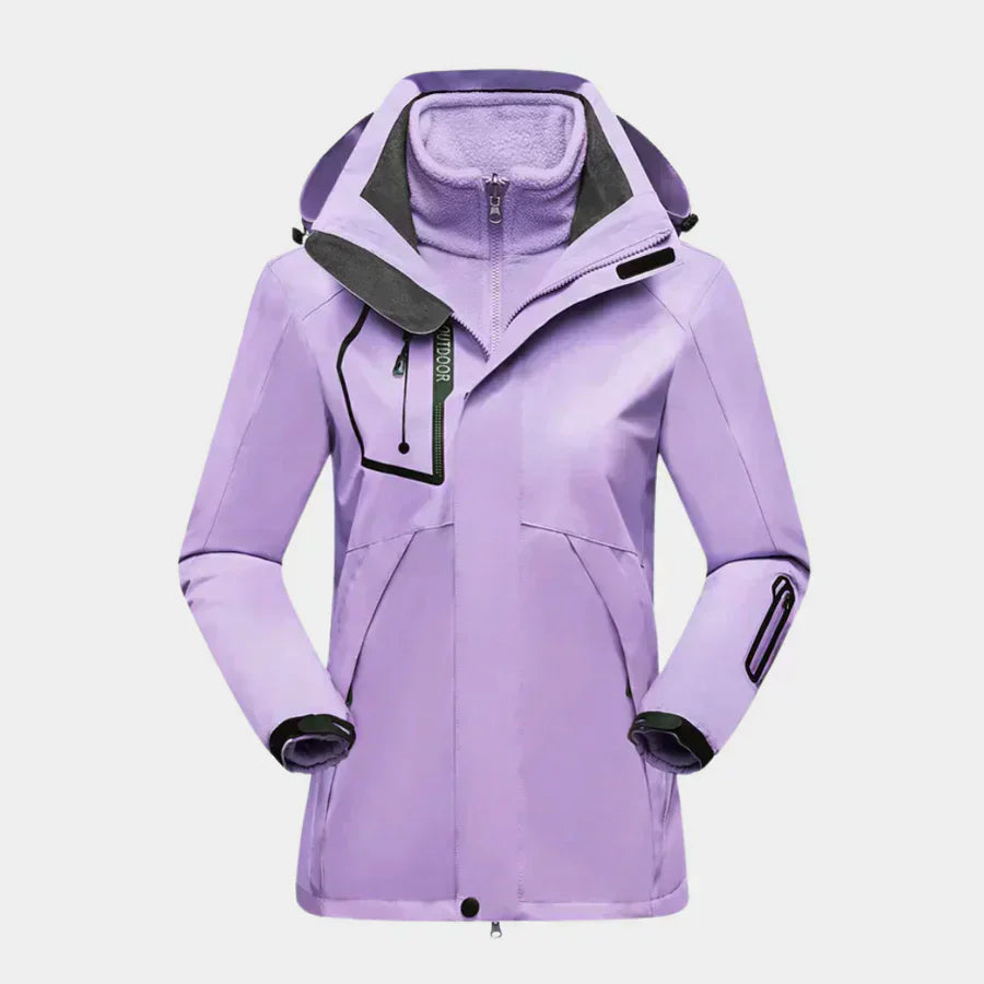 Damen - Langarm-Skijacke - Multifunktional & Wetterfest - Ideal für Outdoor-Aktivitäten