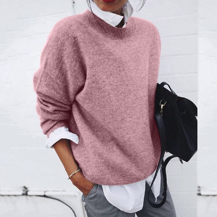 Damen - Pullover - Weichen Strick - Rundhalsausschnitt, Langarm - Bequemer und stilvoller Pullover für jede Gelegenheit