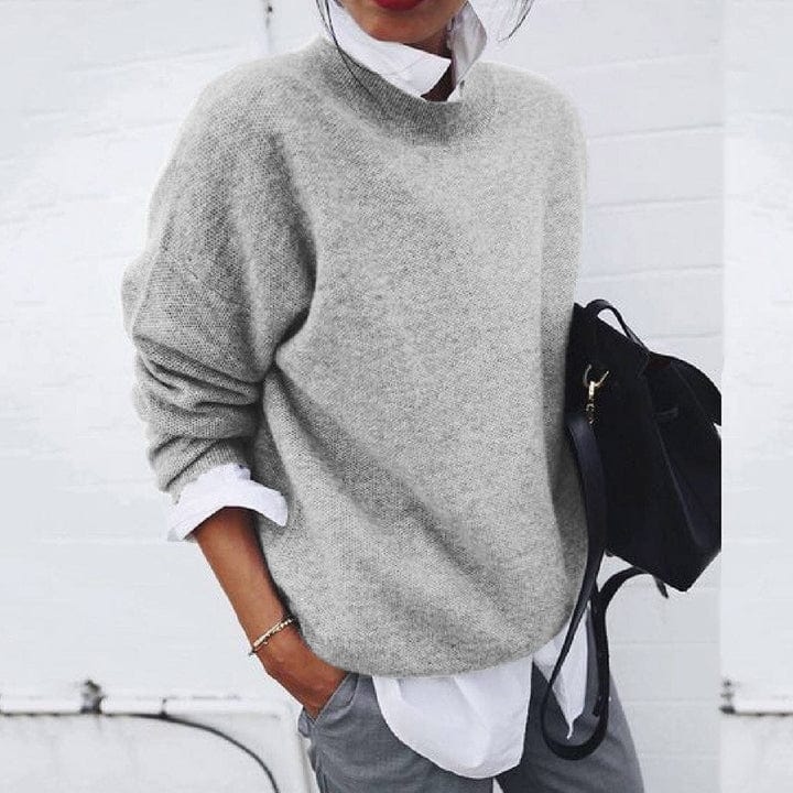Damen - Pullover - Weichen Strick - Rundhalsausschnitt, Langarm - Bequemer und stilvoller Pullover für jede Gelegenheit