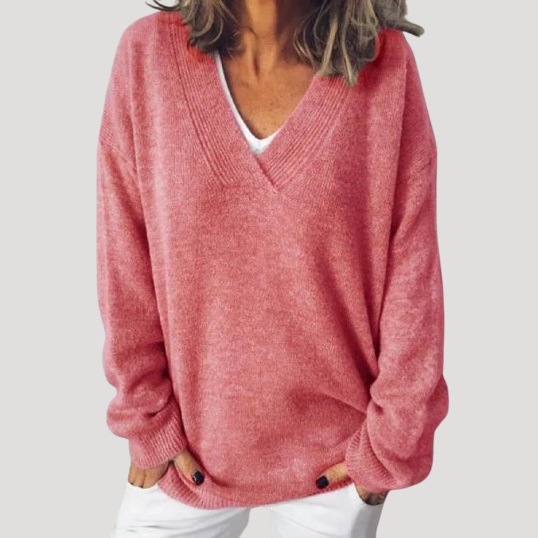 Damen - Übergroßer Strickpulli - Winterstil - Wasserdicht und Warm - Perfekt für kalte Tage