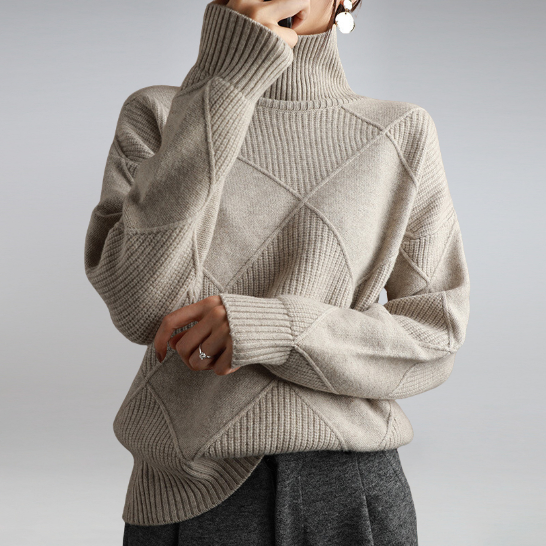 Damen - Strickpullover - Materialmix - Weicher und warmer für gemütliche Wintertage