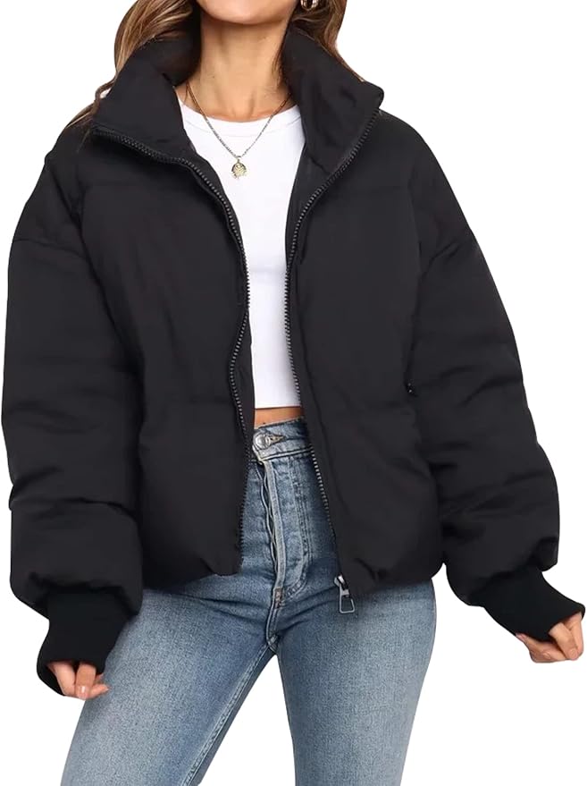 Damen - Pufferjacke - Weiches Material - Steppdesign - Stilvolle und Bequeme Winterjacke