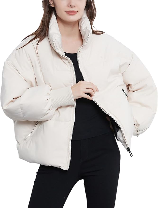 Damen - Pufferjacke - Weiches Material - Steppdesign - Stilvolle und Bequeme Winterjacke