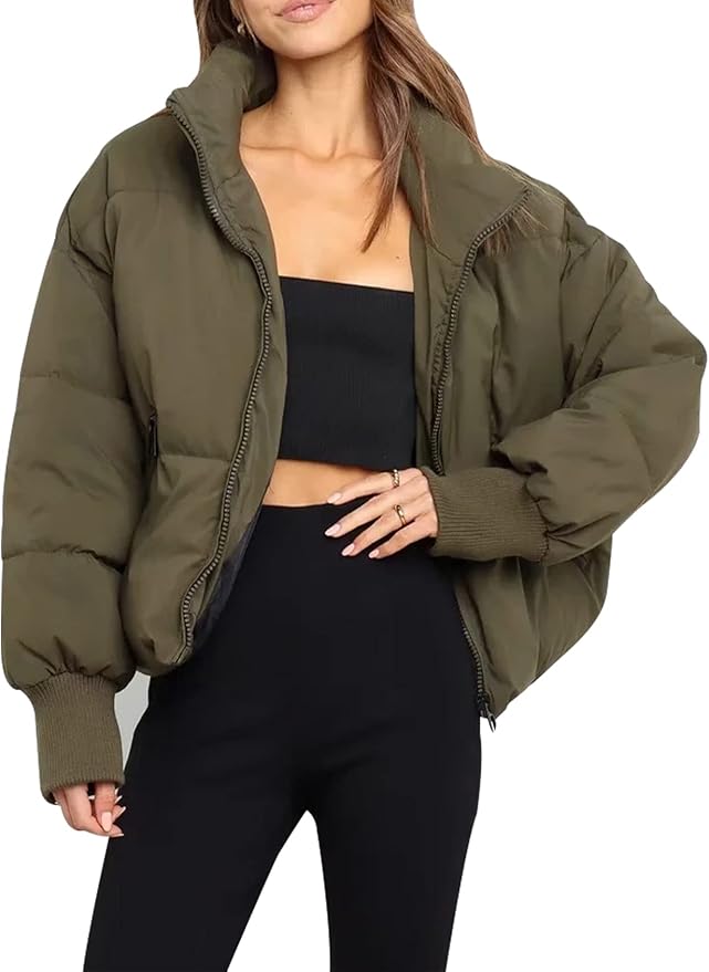 Damen - Pufferjacke - Weiches Material - Steppdesign - Stilvolle und Bequeme Winterjacke