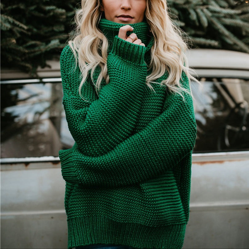 Damen - Rollkragenpullover - Weicher Strickstoff - Gemütliche Strickmode für stilvolle Looks