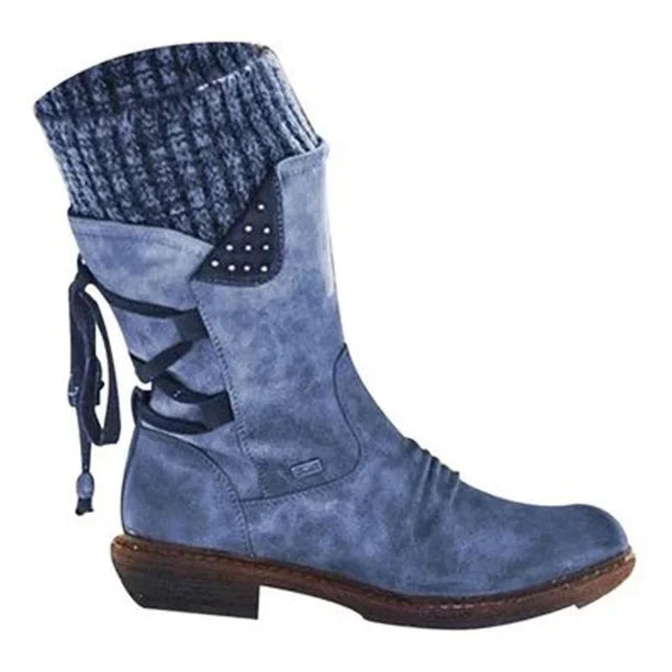 Damen - Winterstiefeletten - Schnürung - Warm und Stylisch für kalte Tage - Bequeme Winterstiefel