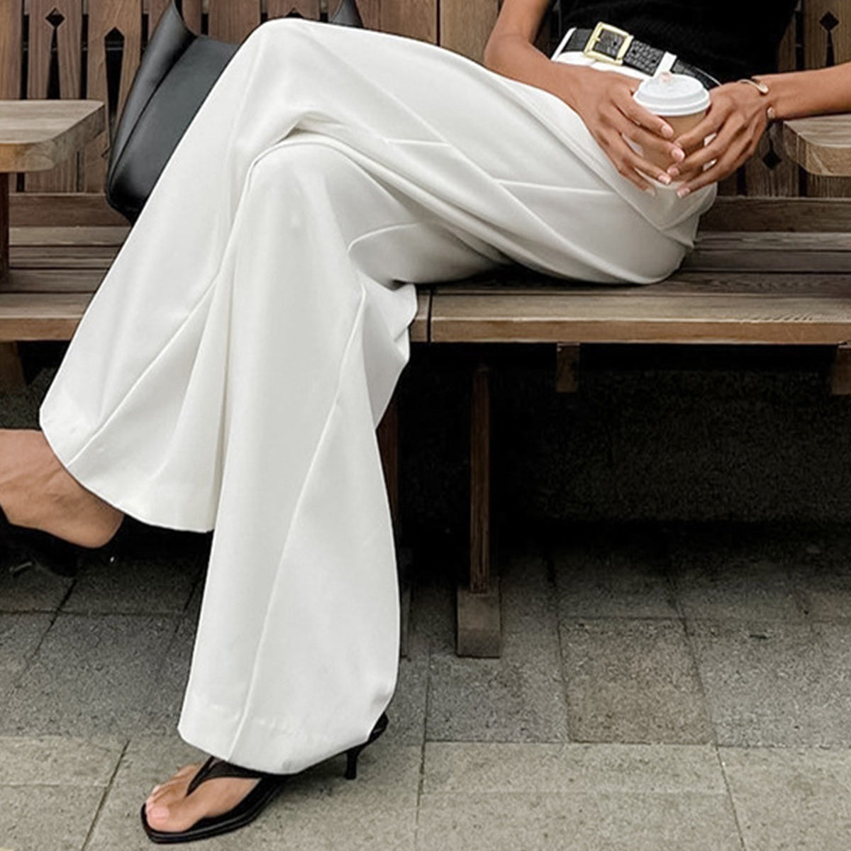 Damen - Weite Freizeithose - Hochwertige Materialien - Bequeme & stilvolle Hose für lässige Outfits