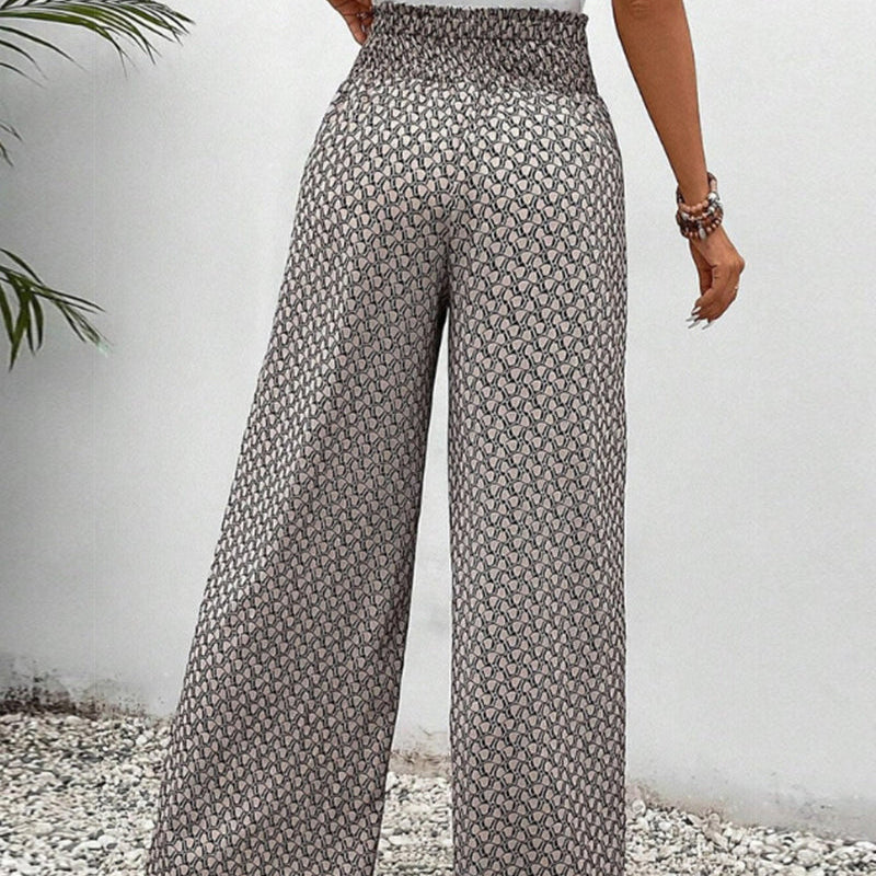 Damen - Hose - Leichtes Material - Weites Bein - Modische Freizeithose für jeden Anlass