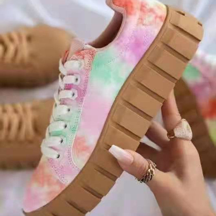 Damen - Turnschuhe - Plateausohle - Leichte Material - Atmungsaktive Wanderschuhe