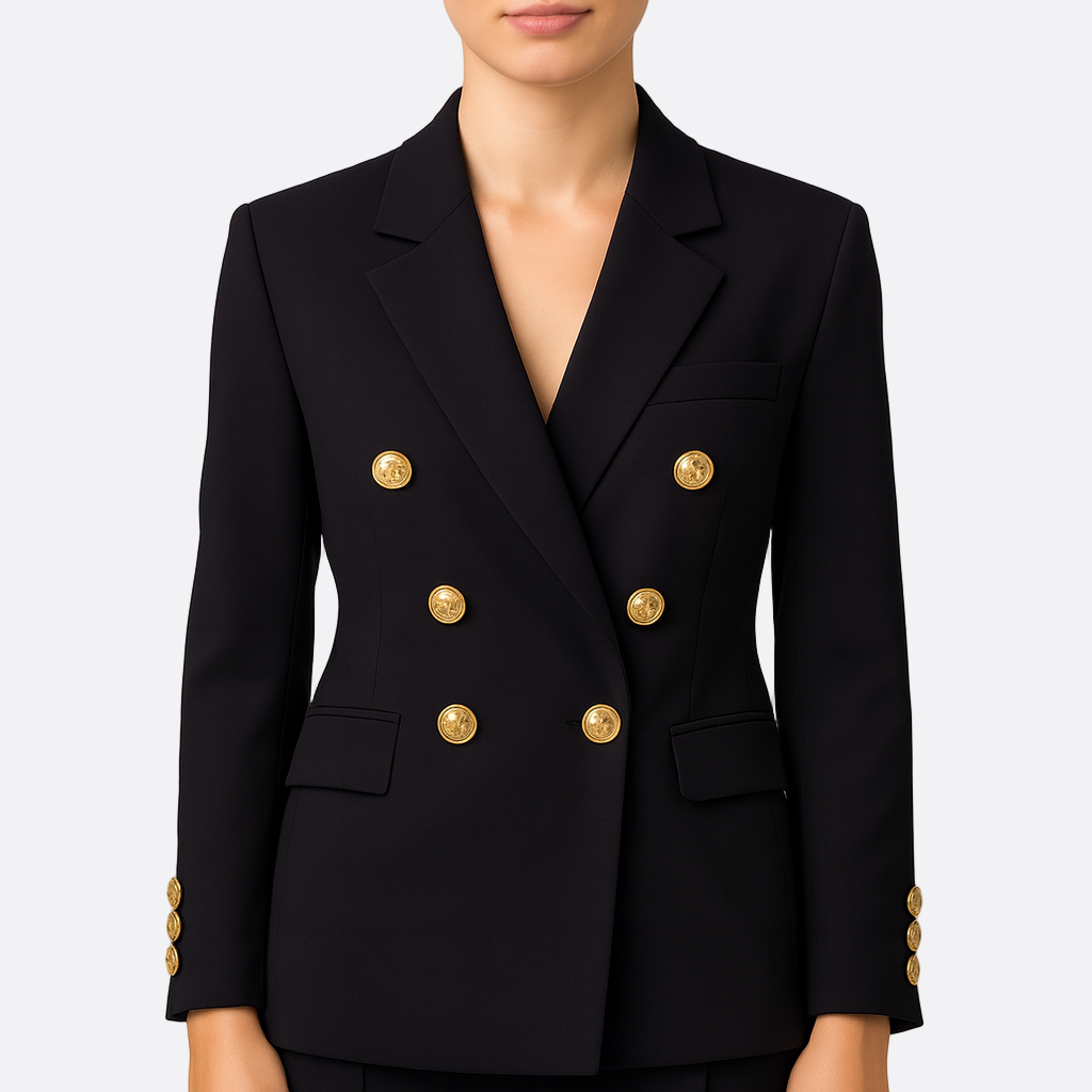 Damen - Blazer - Taillierte Passform - Webmischung - Zweireihiger Schnitt für Eleganz und Stil