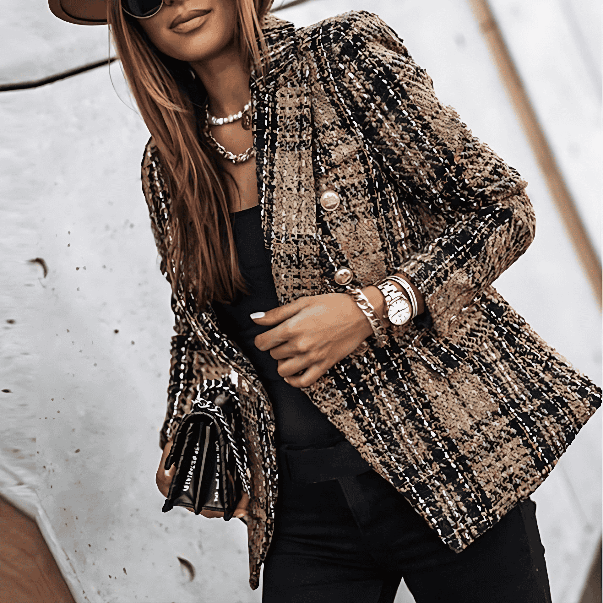 Damen - Klassischer Blazer - Einzelverschluss - Eleganter Schnitt für jeden Anlass - Stilvoller blazer