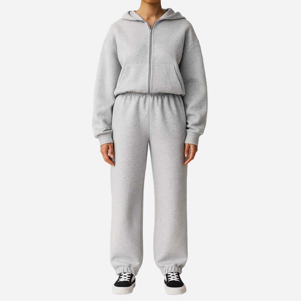 Damen - Loungewear-Set mit Kapuze -  Weit geschnittener stil - Ideal für entspannte Tage