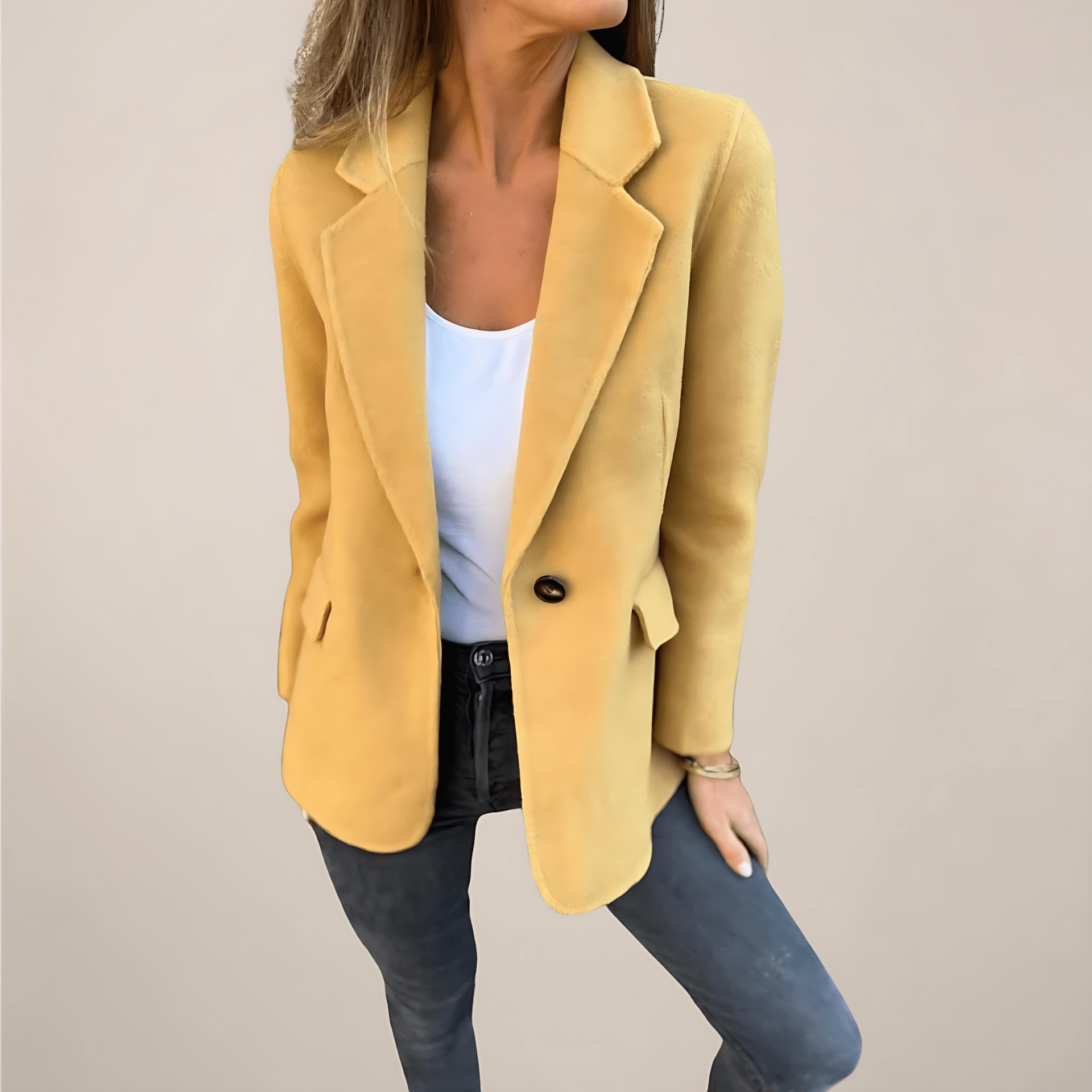 Damen - Maßgeschneiderte Blazer Jacke - Stilvoll mit Kerbe Revers - Elegante Damenjacke für jeden Anlass