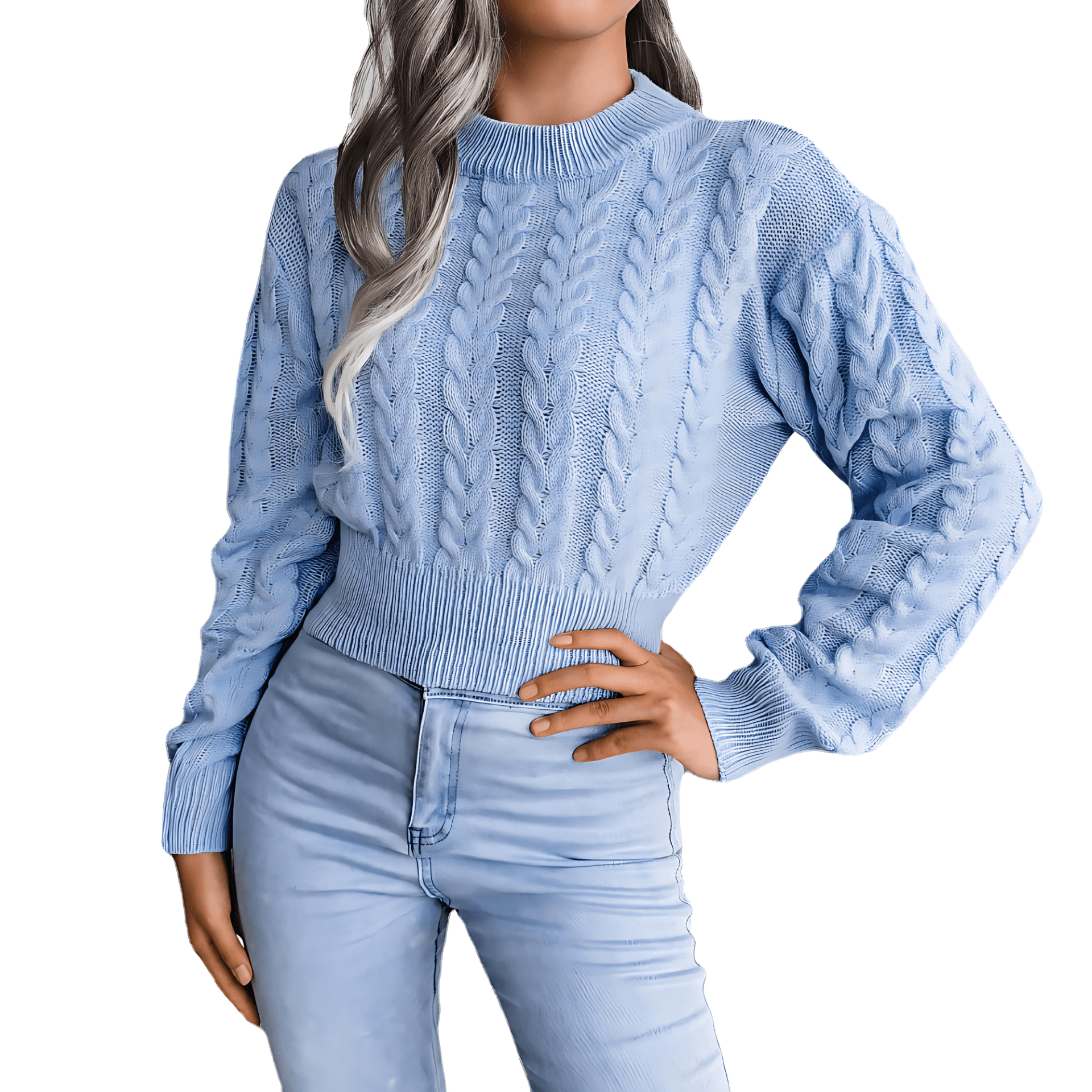 Damen - Moderner Strickpulli - Taillierte Passform - Stilvoller Look für jede Gelegenheit
