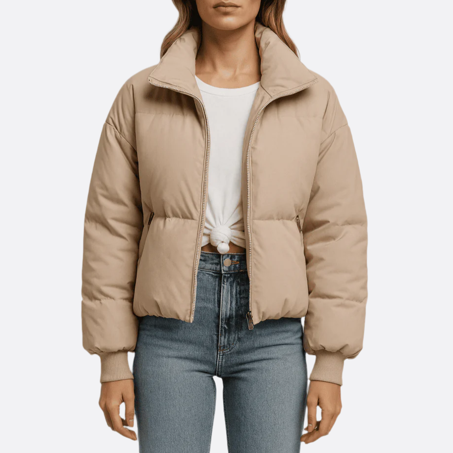 Damen - Pufferjacke - Weiches Material - Steppdesign - Stilvolle und Bequeme Winterjacke