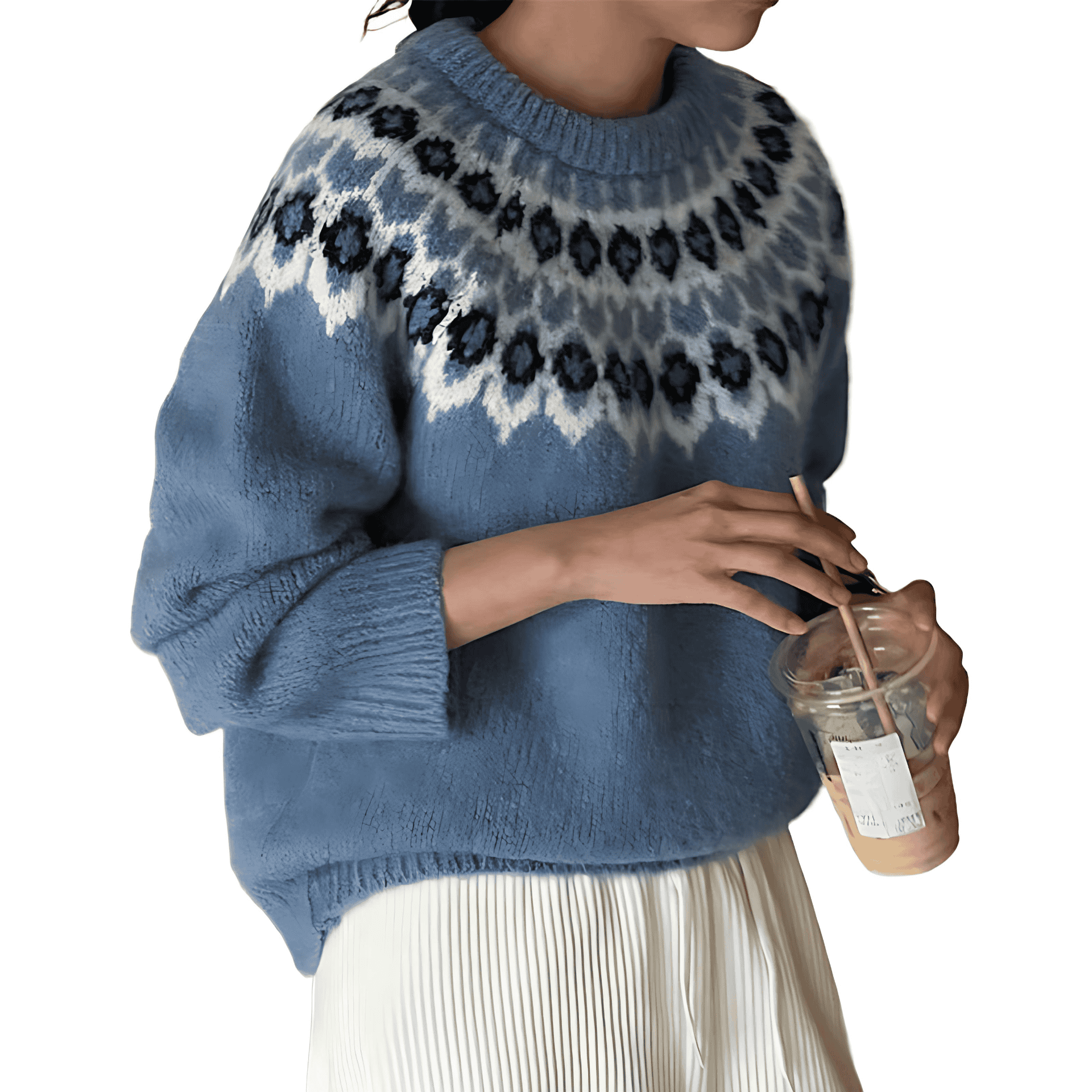 Damen - Strickpullover - Traditionelles norwegisches Design - Bequem und stilvoll - Ideal für kalte Tage