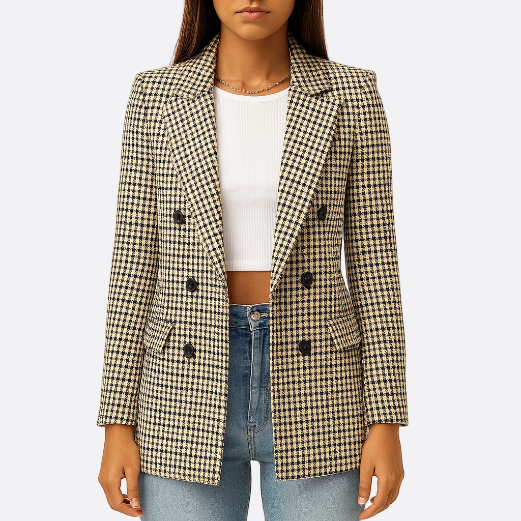 Damen - Taillierter Blazer - Hochwertige Wollmischung - Stilvoller Begleiter für jeden Anlass