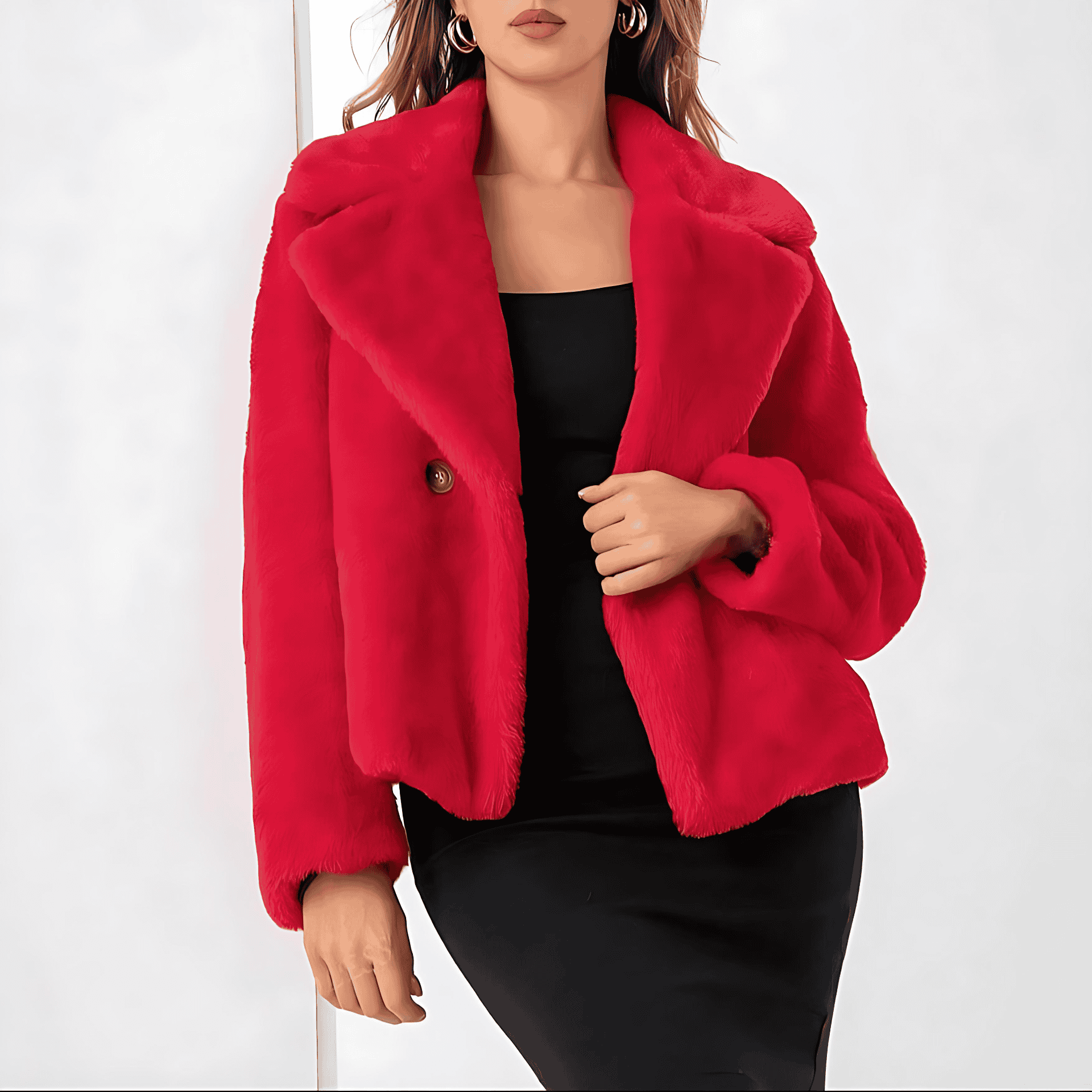 Damen - Trendy Teddy Jacke - Weiches Material - Stilvolle Lagenlooks - Must-Have für den Herbst