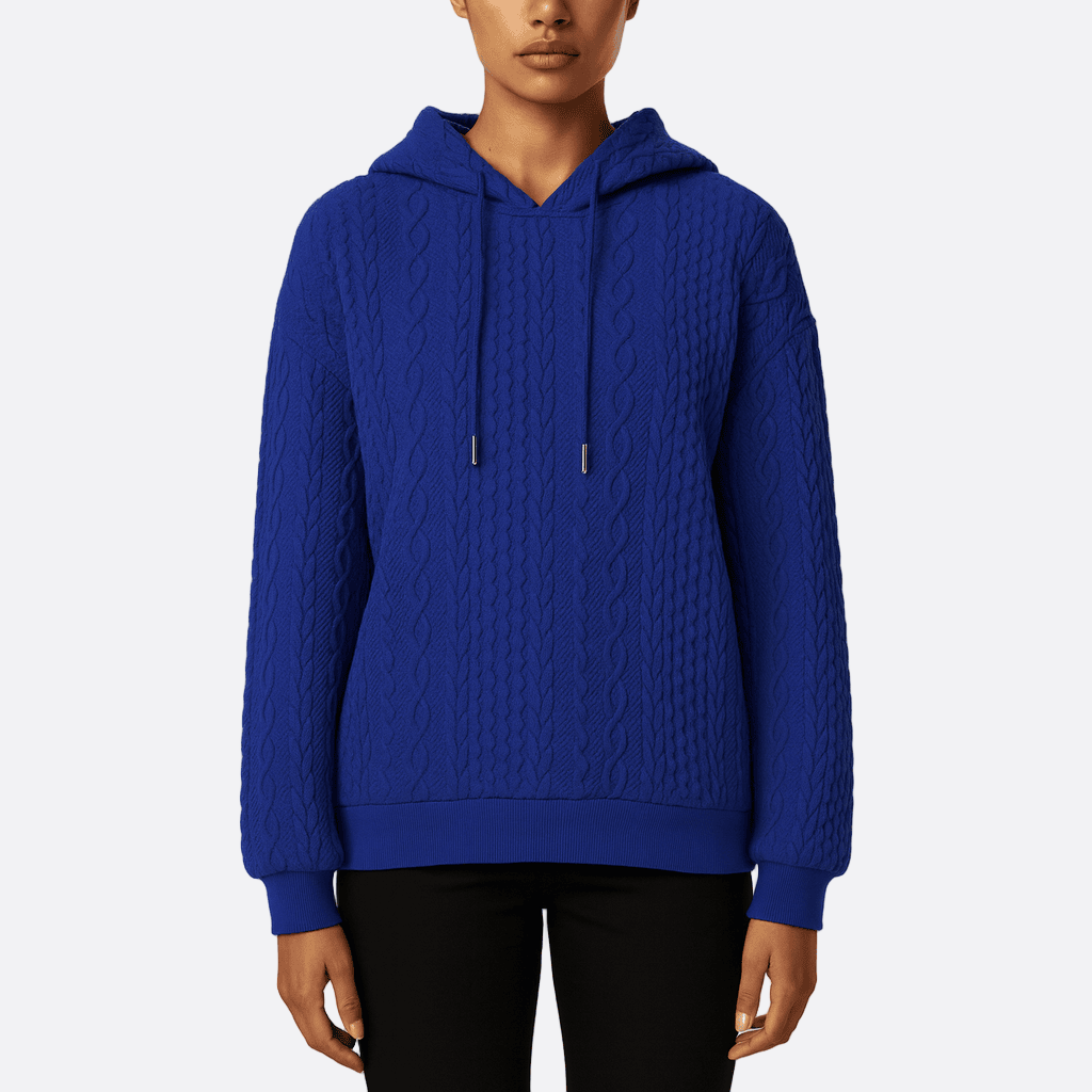 Damen - Winter Sweatshirt mit Kapuze - Bequemer Langarm-Stil für kalte Tage - Ideal für Freizeitaktivitäten