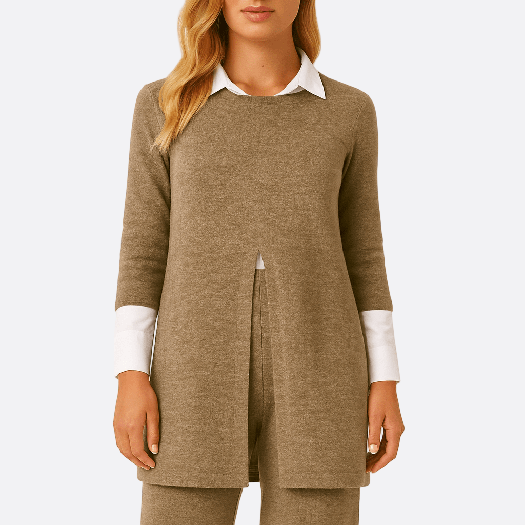 Damen - Zweiteiliger Strickanzug - Weicher Stoff - Relaxed Fit für ultimativen Komfort
