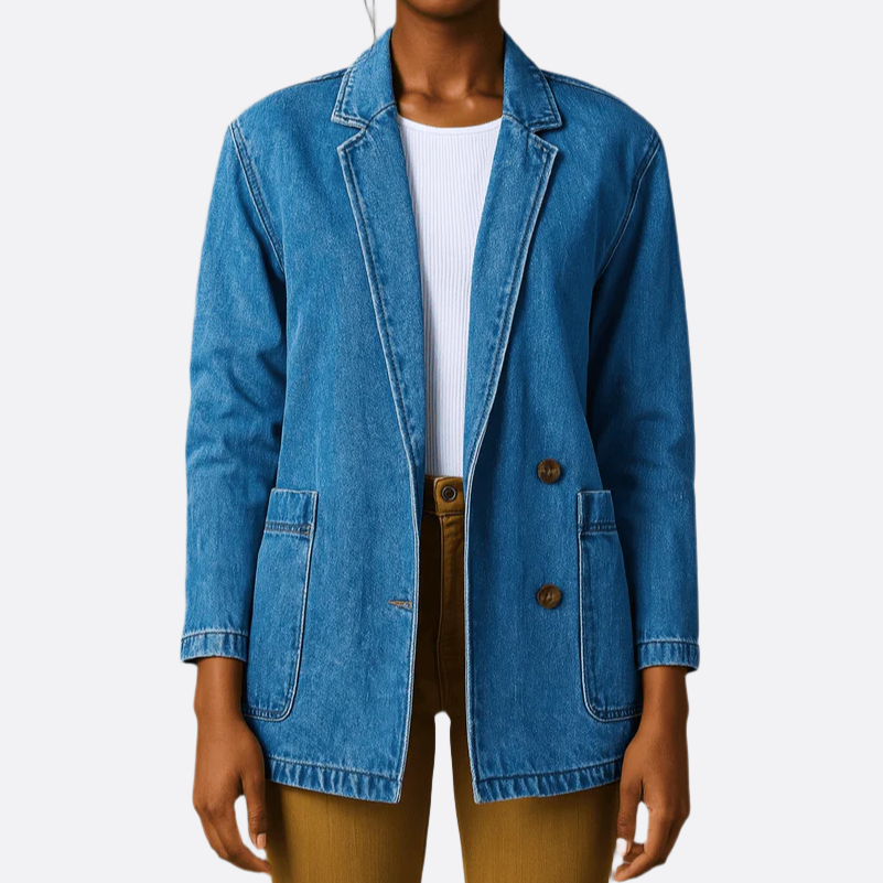 Damen - Denim Blazer - Baumwolldenim - Vielseitige und stilvolle Oberbekleidung für jeden Anlass