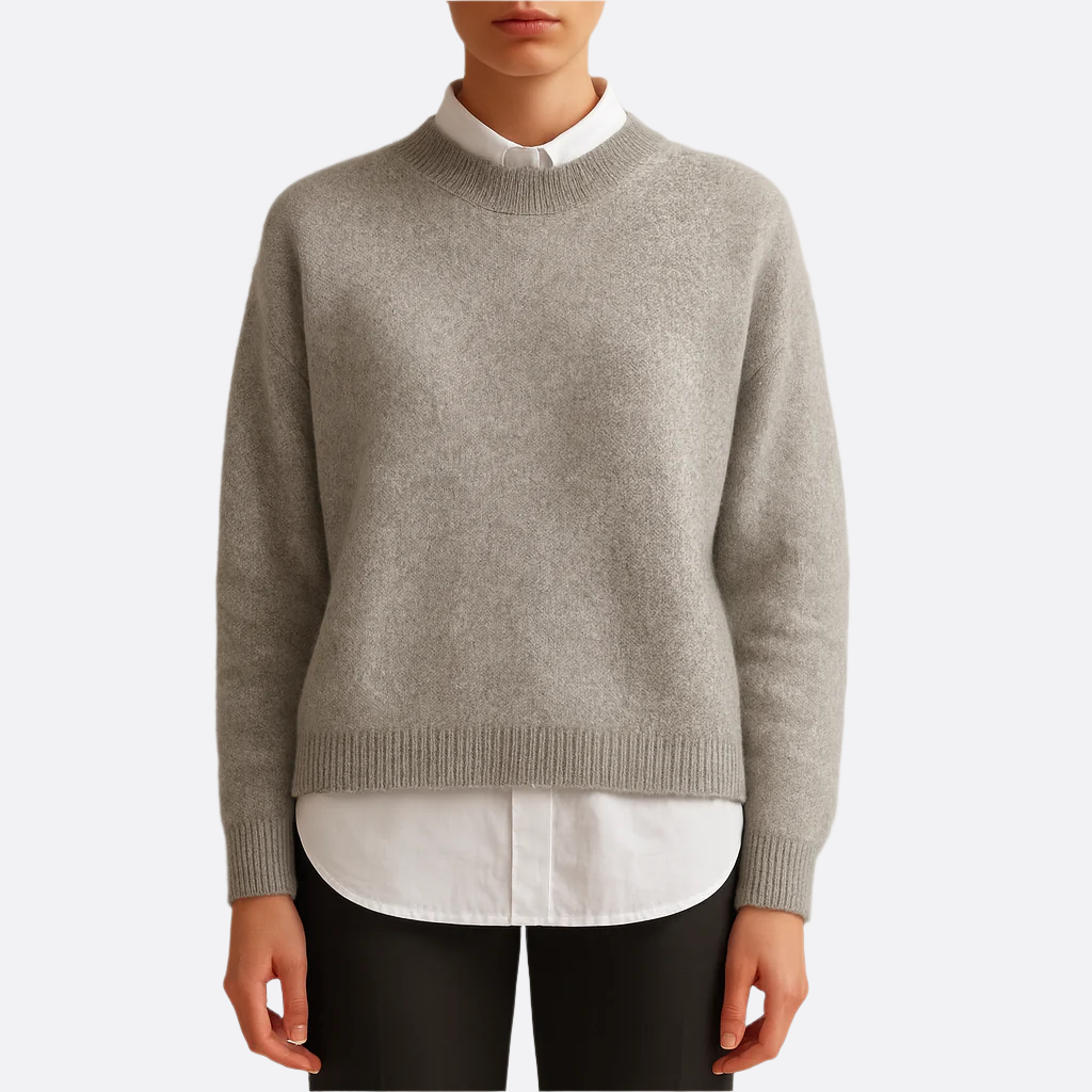 Damen - Pullover - Weichen Strick - Rundhalsausschnitt, Langarm - Bequemer und stilvoller Pullover für jede Gelegenheit
