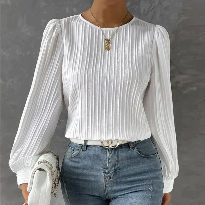 Damen - Elegante Satin Bluse - Hochwertiger Stoff - Schickes Design für jede Gelegenheit