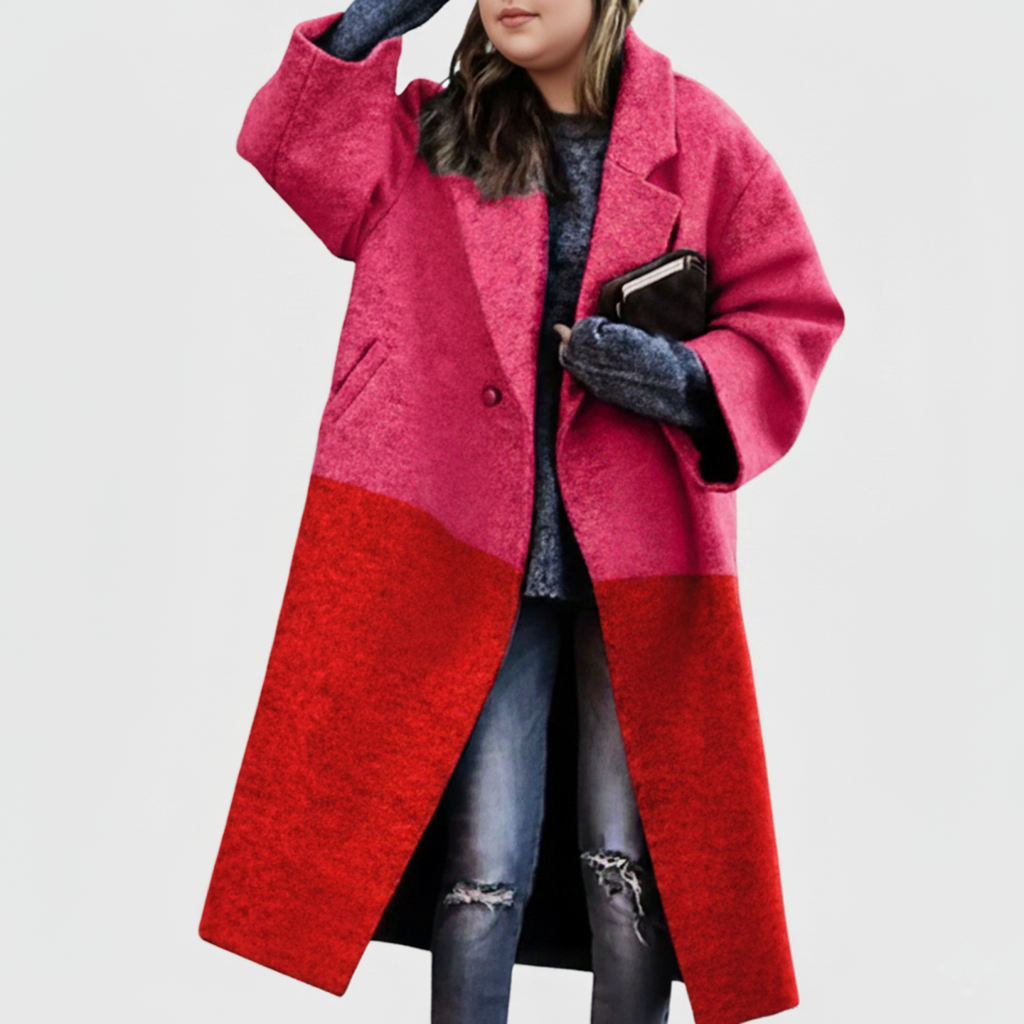 Damen - Langer Mantel - Wollmischung - Stilvoller Wintermantel für Komfort und Eleganz