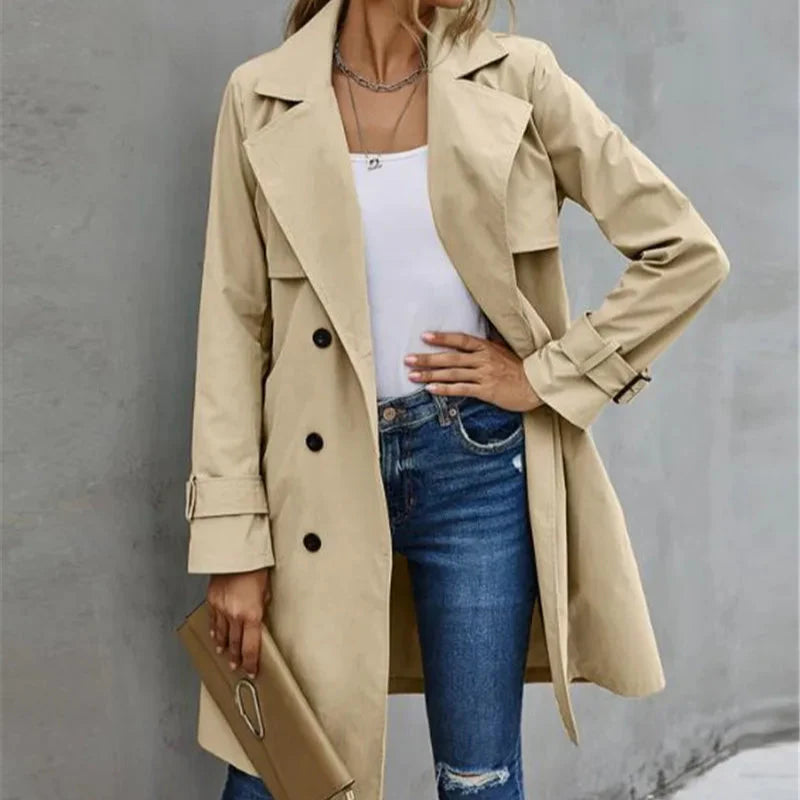 Damen - Trenchcoat - Klassischer Stil - Zeitloser Modeklassiker für jede Gelegenheit