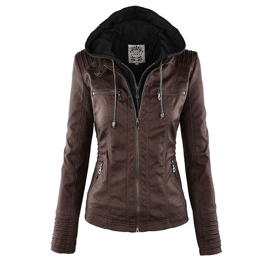Damen - Leichte Lederjacke - PU Leder - Stilvoll & Komfortabel - Perfekt für Jeden Anlass