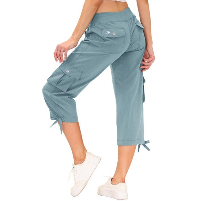 Damen - Capri-Hosen - Strapazierfähige Material - Schnell trocknend - Bequem für Outdoor-Sportarten