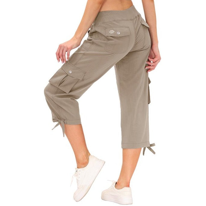 Damen - Capri-Hosen - Strapazierfähige Material - Schnell trocknend - Bequem für Outdoor-Sportarten