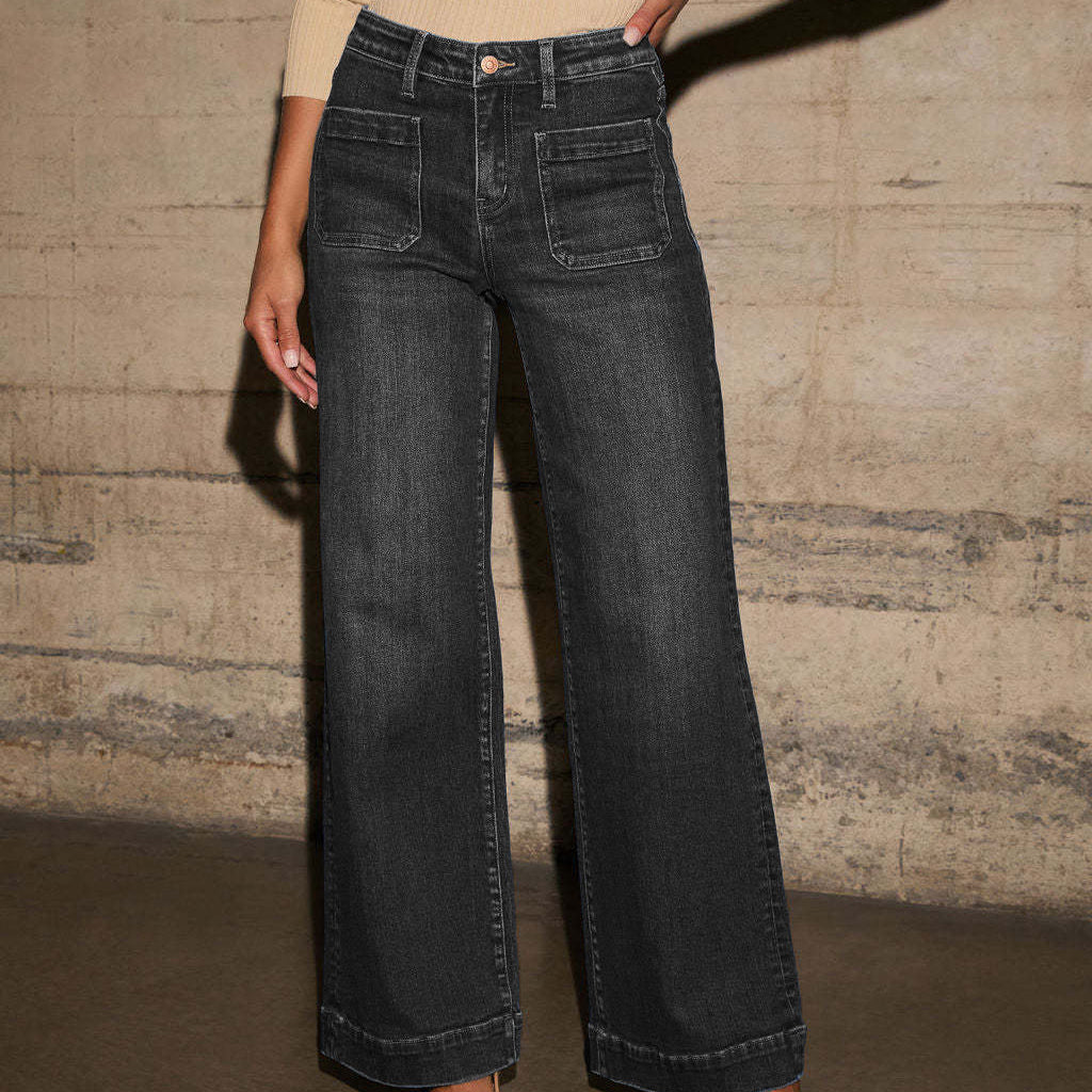 Damen - Weit geschnittene Jeans - Eleganter Stil - Bequeme Passform für Jeden Anlass