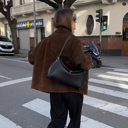 Damen - Teddyjacke - Übergröße - Knopfverschluss - Bequeme und stylische Winterjacke