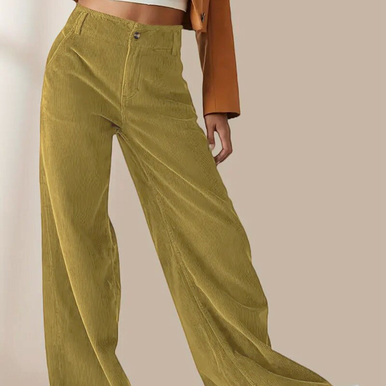 Damen - Cordhose - Weitem Bein - Bequemer Casual Style für jeden Anlass