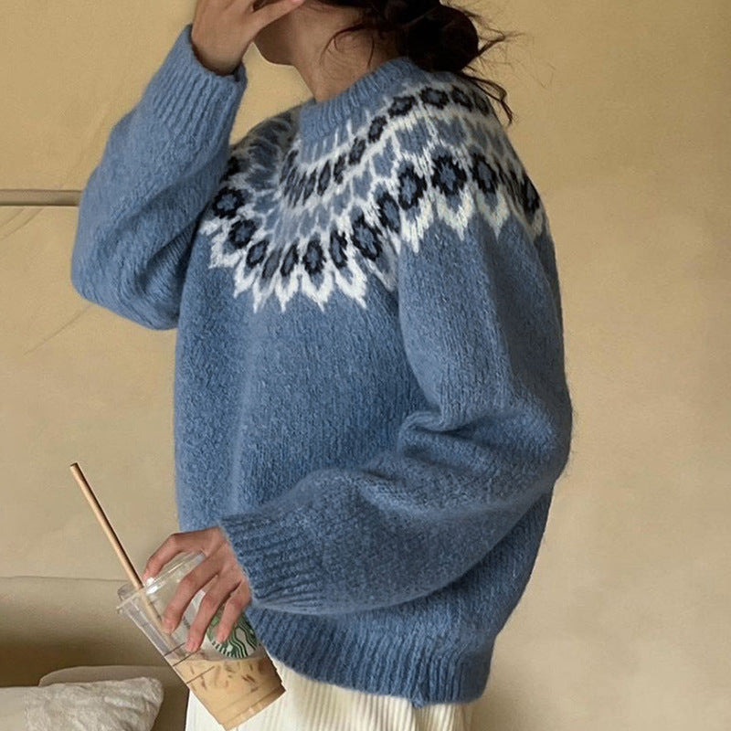 Damen - Strickpullover - Traditionelles norwegisches Design - Bequem und stilvoll - Ideal für kalte Tage