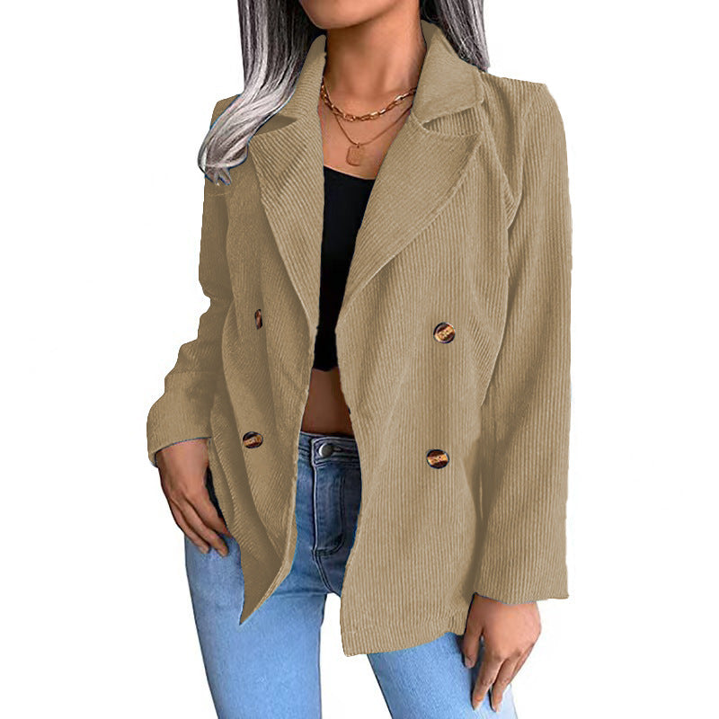 Damen - Cordjacke - Doppelknopfleiste - Stilvolle und gemütliche für jeden Anlass