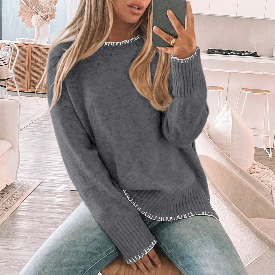 Damen - Strickpullover - Übergröße - Gemütlicher Stil für kalte Tage - Bequeme Mode