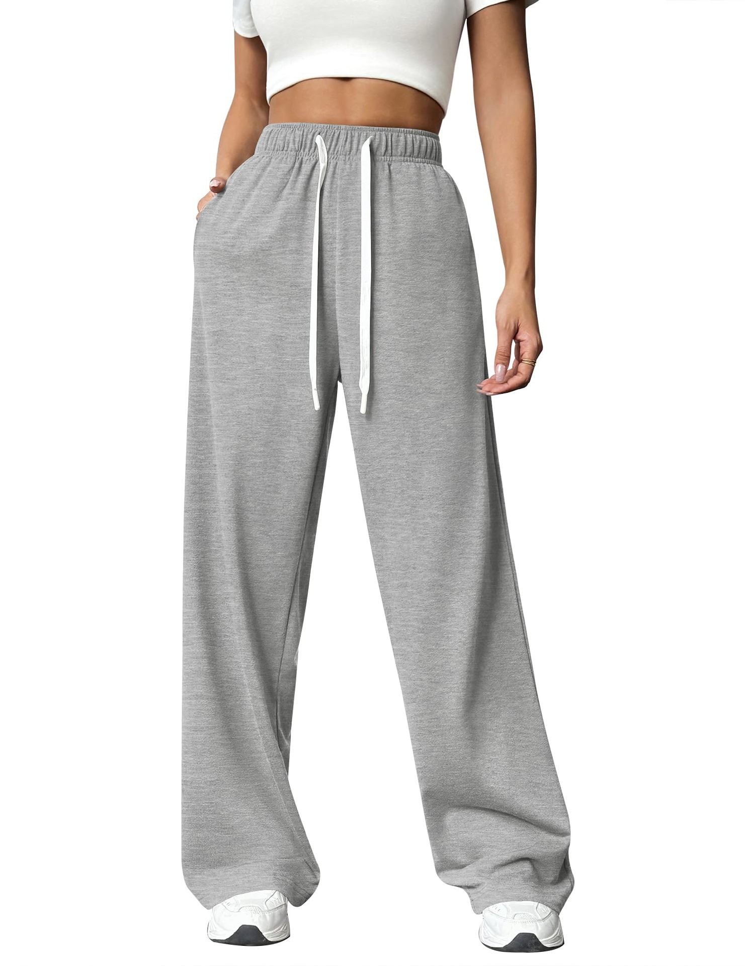 Damen - Locker geschnittene Jogginghosen - Praktischen Taschen - Bequeme Sportbekleidung für jeden Tag