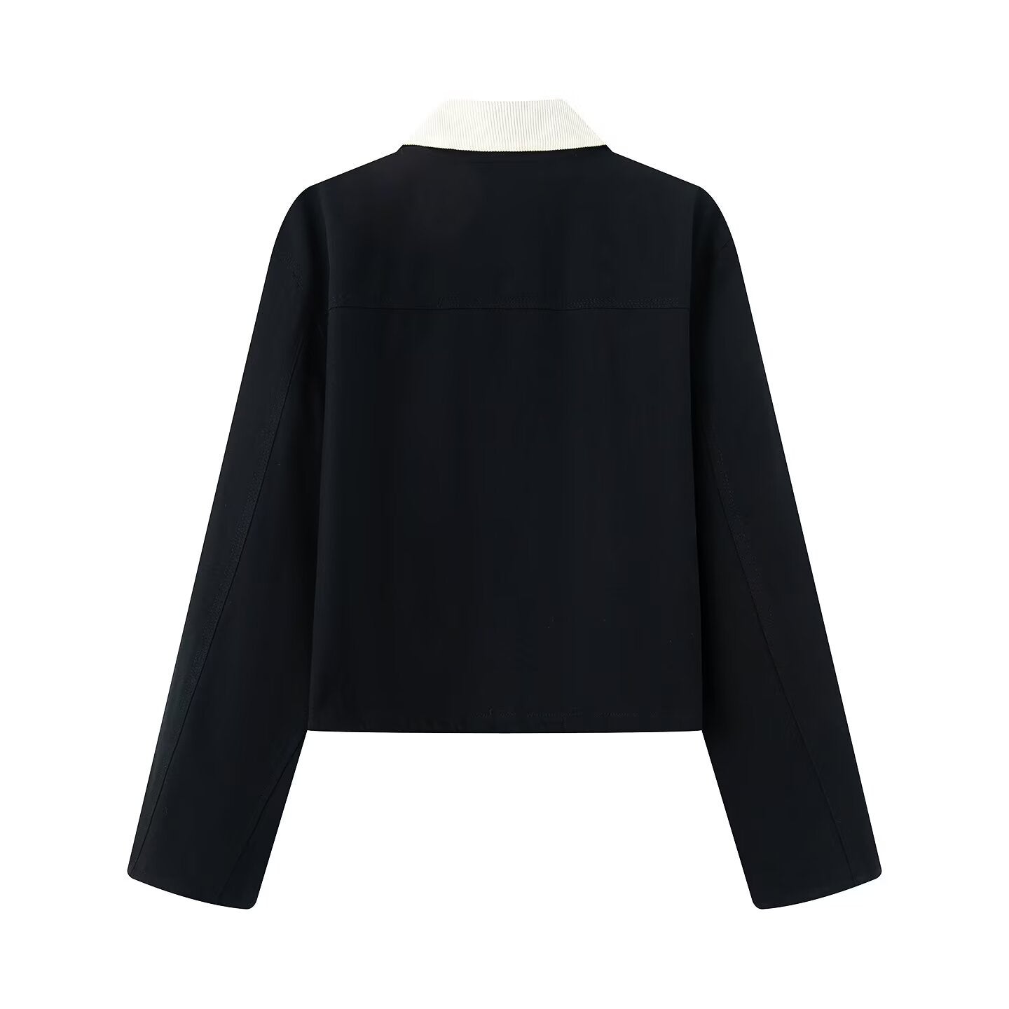 Damen - Freizeitjacke - Kontrastkragen - Praktischen Taschen - Stilvolle und bequeme Alltagsjacke