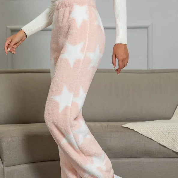 Damen - Fleece Hose - Gemütlich mit Druck - Weiches Material für optimalen Komfort